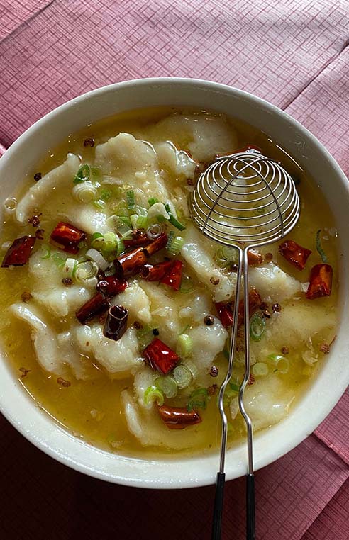 Fischfilet mit chinesischem Sauerkraut